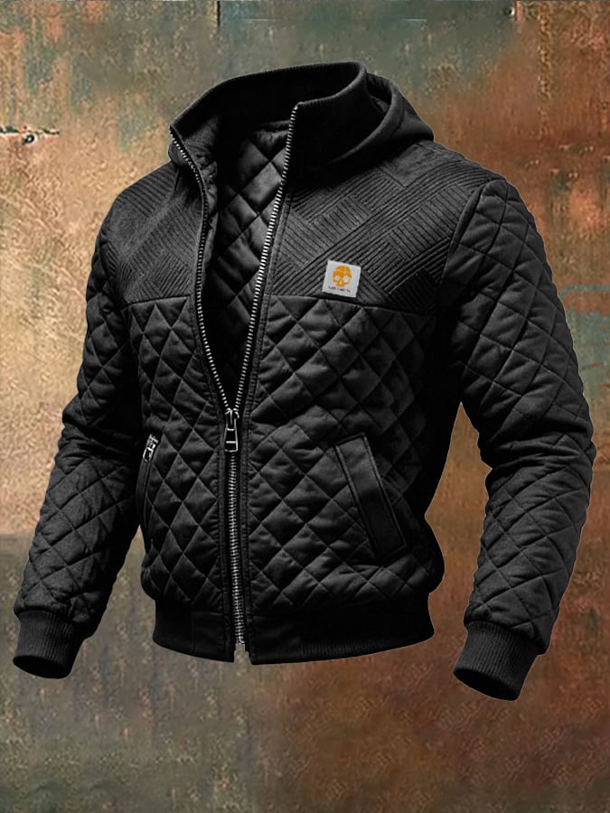 Istvan – Steppjacke Mit Patchwork Und Mehreren Taschen