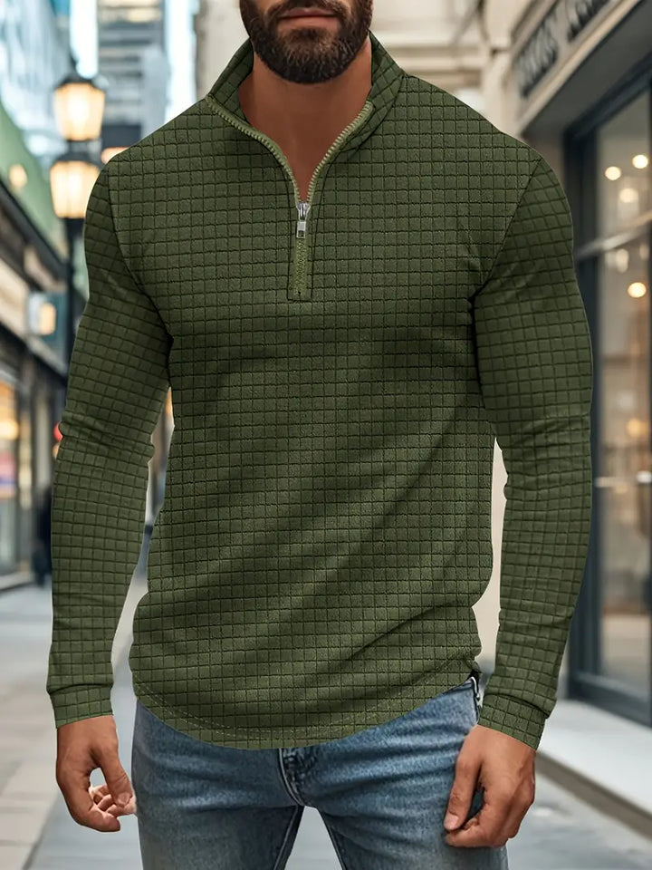 Jarryd – Langarm Sweatshirt Mit Halbem Reißverschluss