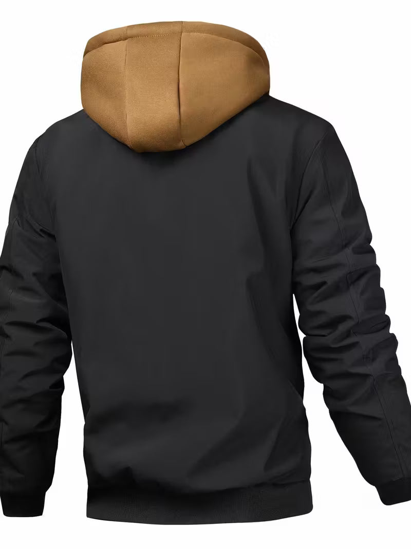 Sylvain – Kapuzen Jacke Im Luftwaffe Stil Mit Reißverschluss