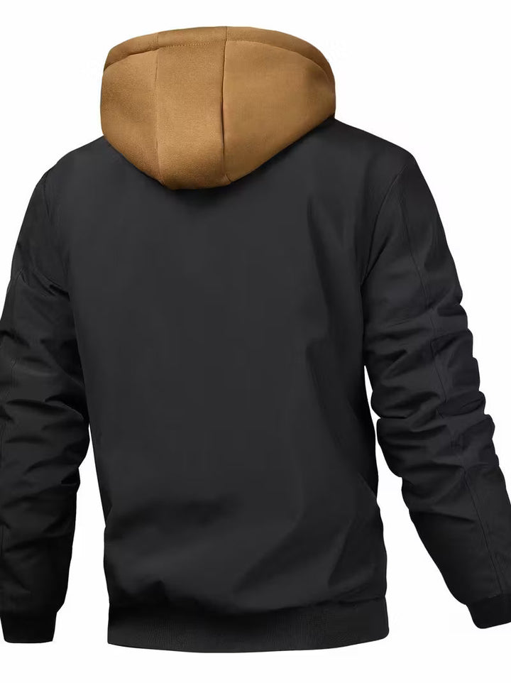 Sylvain – Kapuzen Jacke Im Luftwaffe Stil Mit Reißverschluss