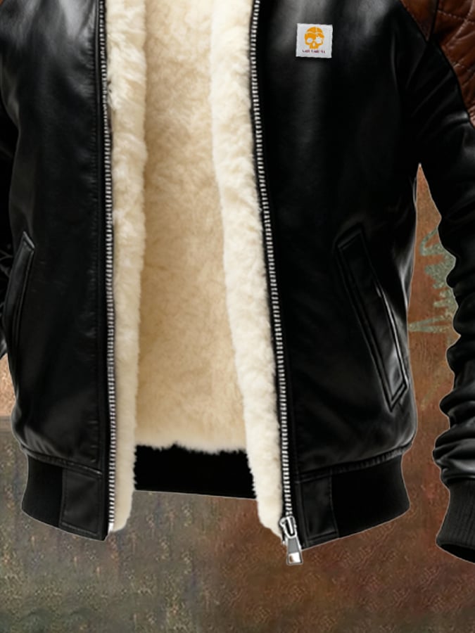 Enzo – Gesteppte Leder Jacke Mit Plüschfutter