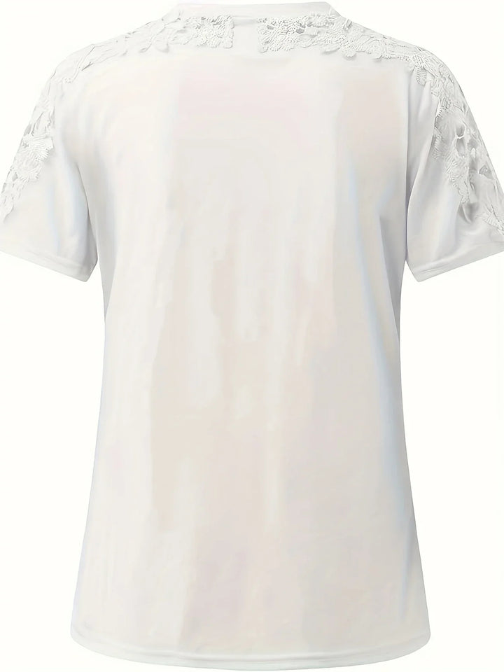 Ancuta – Elegantes Sommer Kurzarm T Hemd Mit Spitze