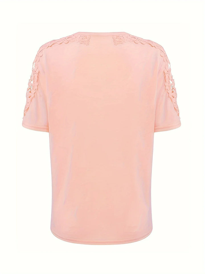 Ancuta – Elegantes Sommer Kurzarm T Hemd Mit Spitze