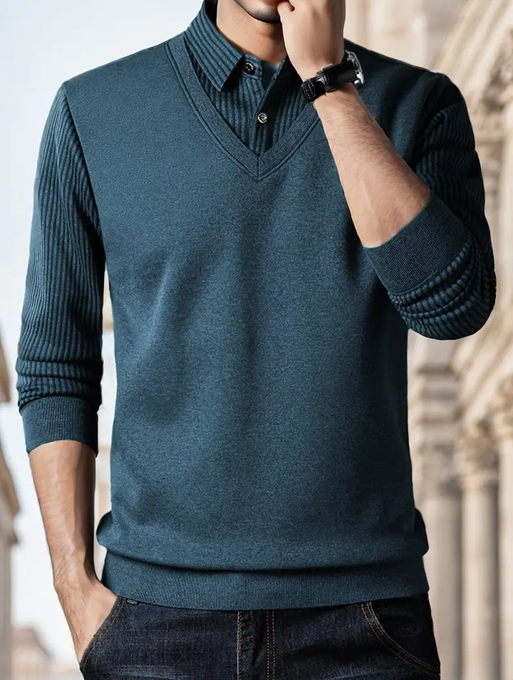 Leroy – Lässiger Langarm Strickpullover