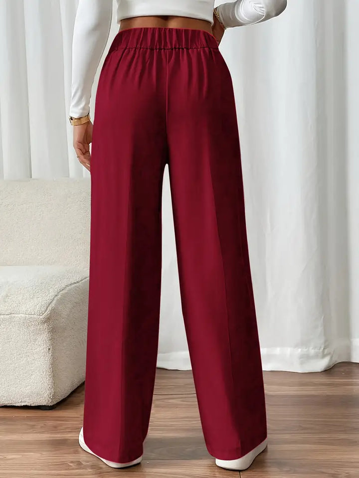 Orvella - Bequeme Hose Mit Weitem Bein Und Taschen