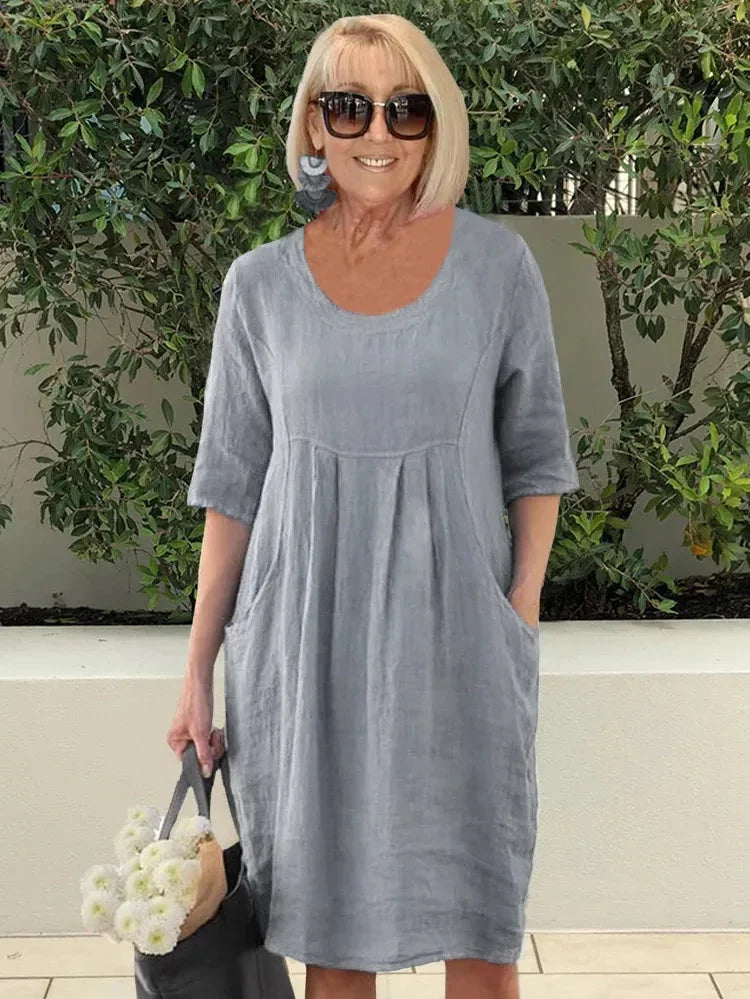 Devyn - Stilvolles Kleid Mit Tasche