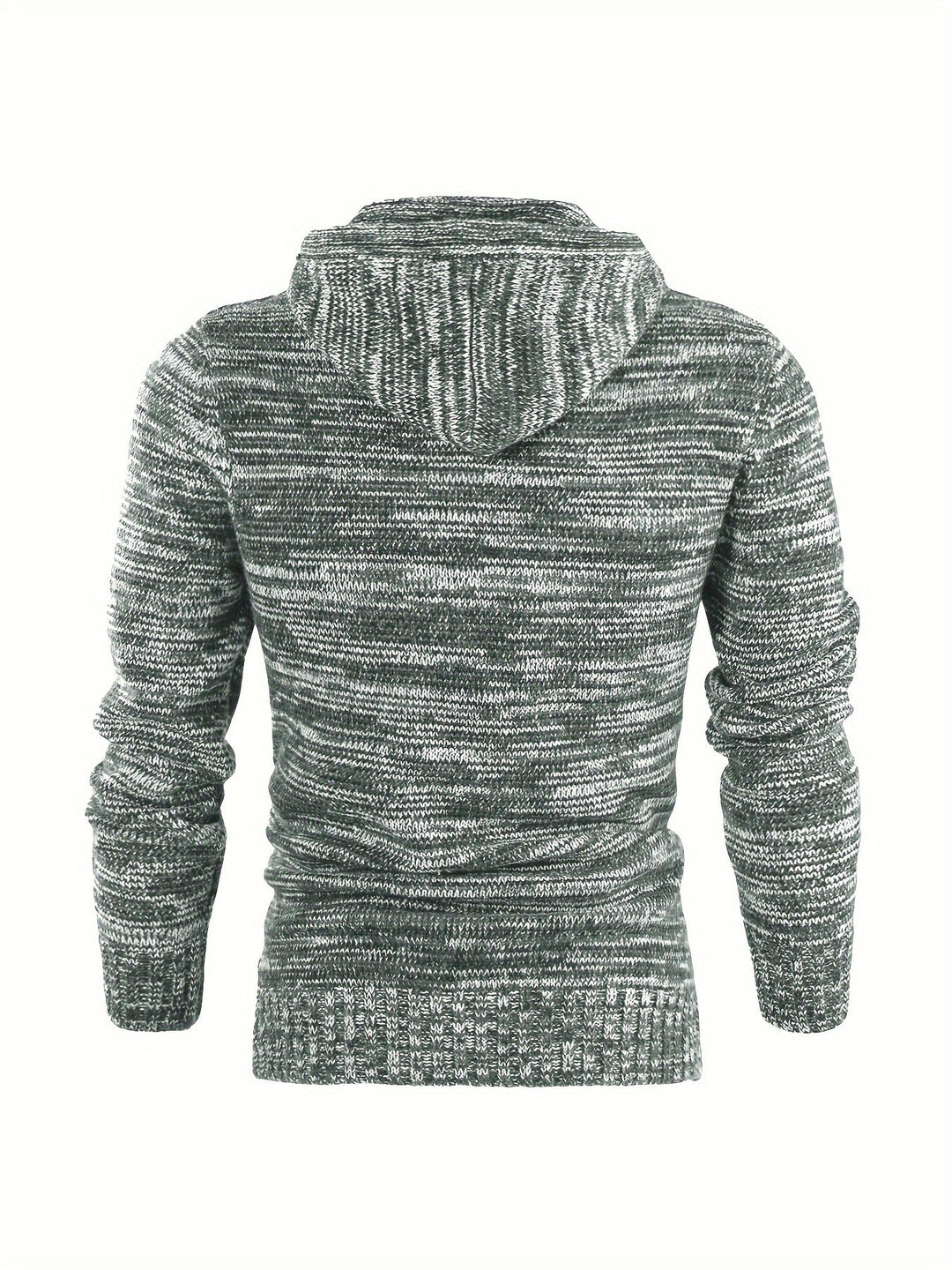 Damiaan – Lässiger Langarm Strick Kapuzenpullover