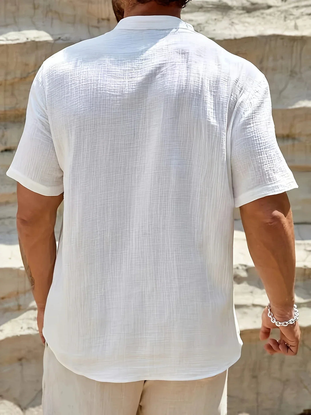 Sancho – Elegantes Sommer Hemd Mit Stehkragen