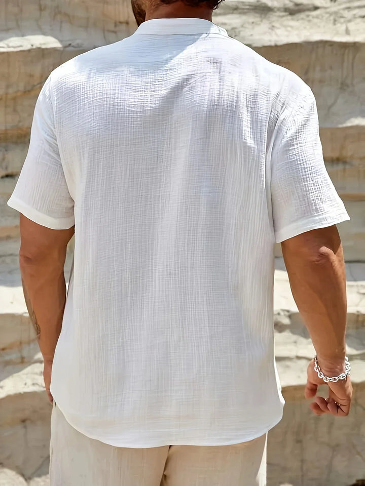 Sancho – Elegantes Sommer Hemd Mit Stehkragen