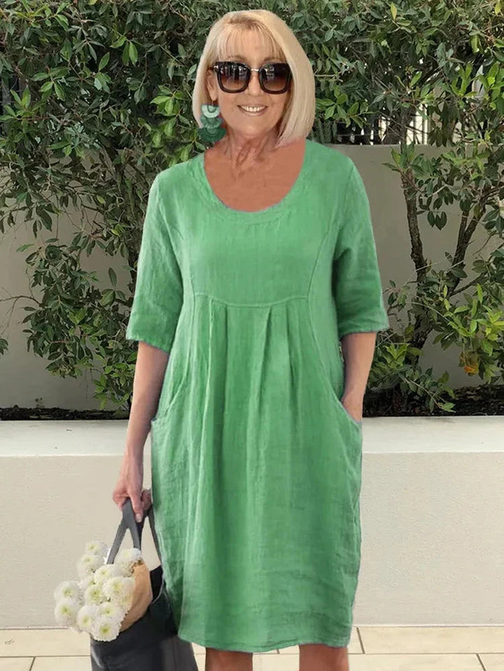 Devyn - Stilvolles Kleid Mit Tasche