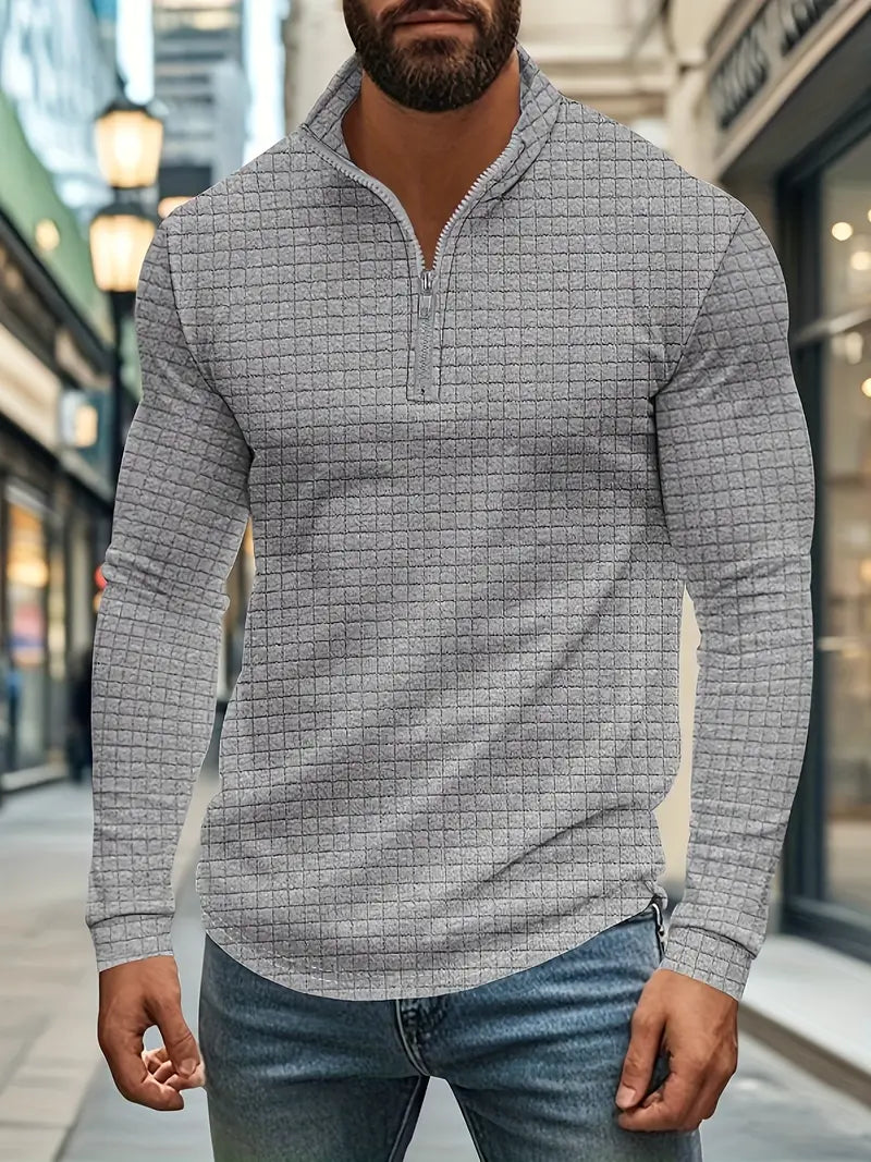 Jarryd – Langarm Sweatshirt Mit Halbem Reißverschluss