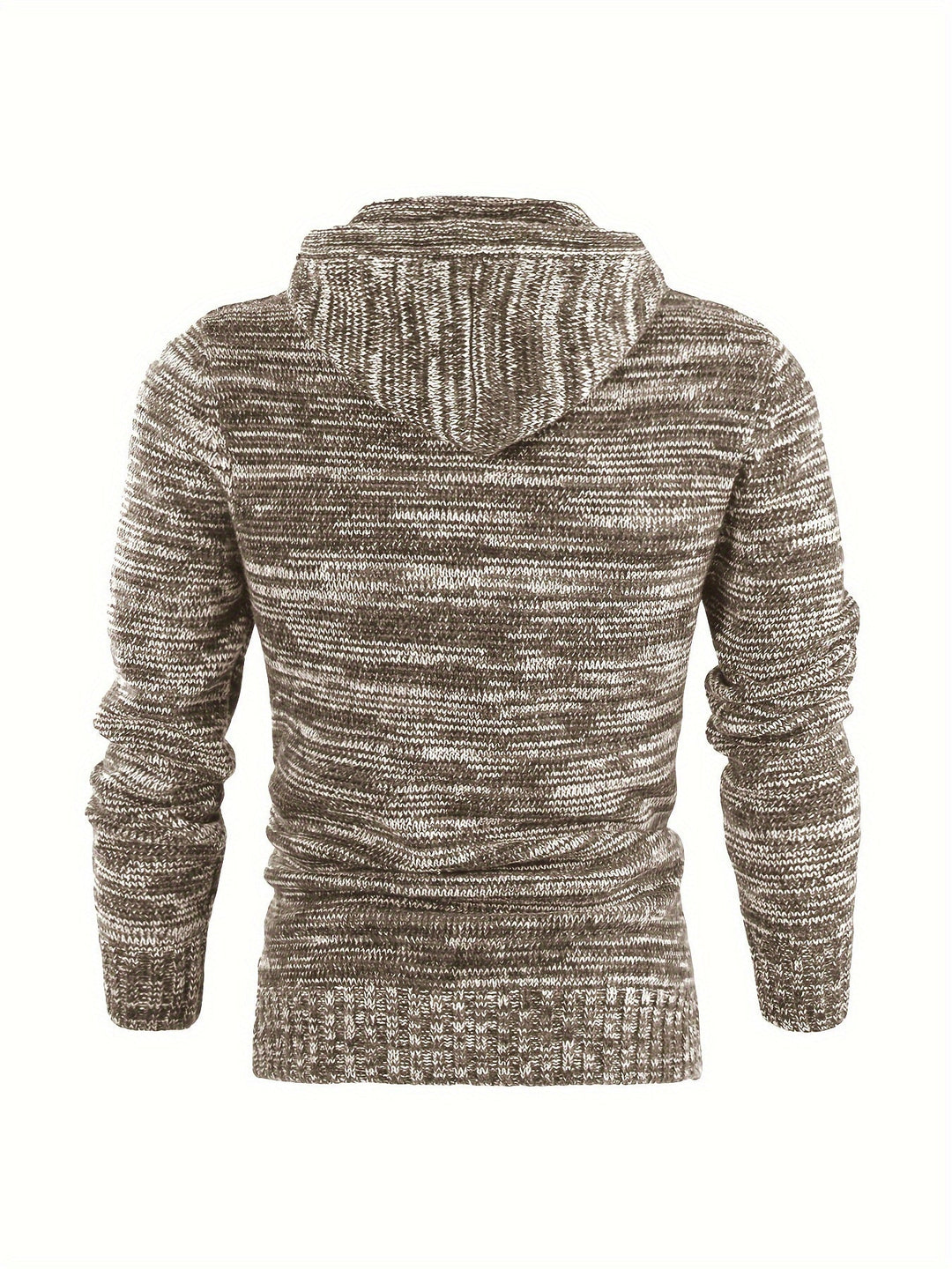 Damiaan – Lässiger Langarm Strick Kapuzenpullover
