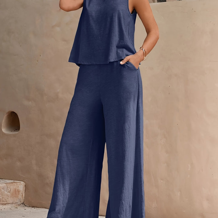 Marcelina – Ärmelloses Zweiteiliges Set