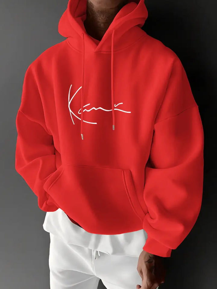 Jayasuriya – Bequemer Kapuzenpullover Mit Unterschrift Aufdruck