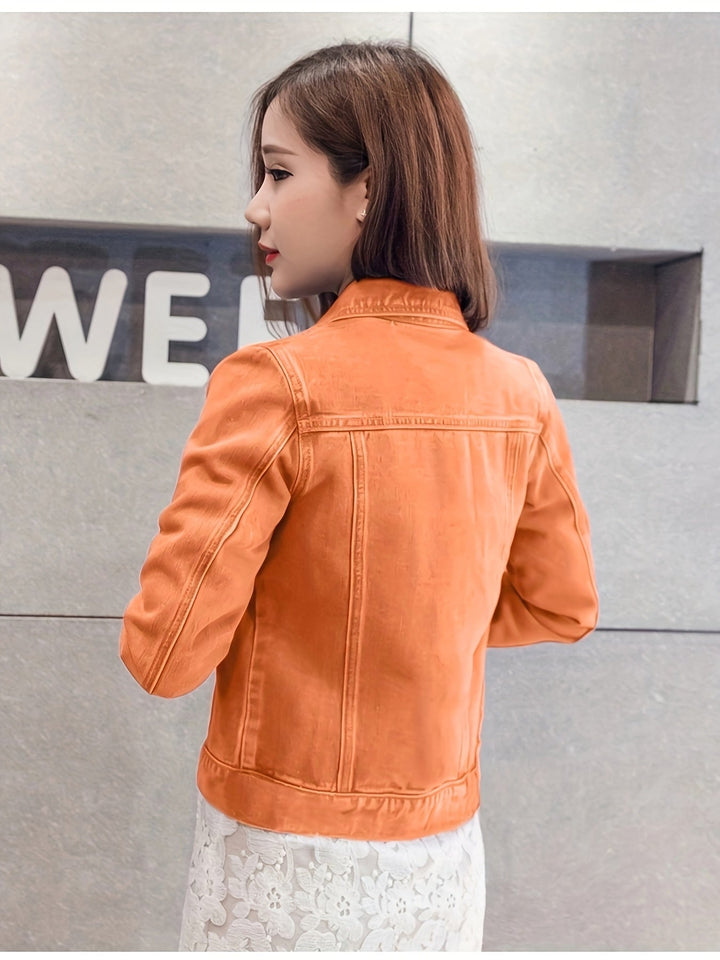 Rosalyn – Kurzärmelige Jeansjacke Im Boho Stil