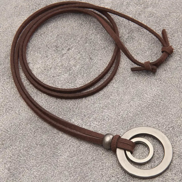 UnityRings – Unisex Halskette Mit Doppeltem Kreis-Anhänger
