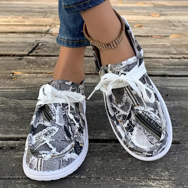 Ulanda - Rutschfeste Turnschuh Mit Denim Drucken