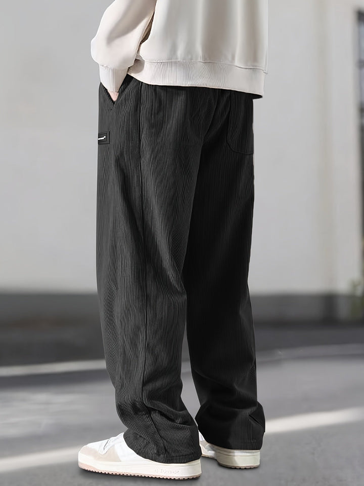 Asher - Gerade Geschnittene Hose Mit Kordelzug Der Taille
