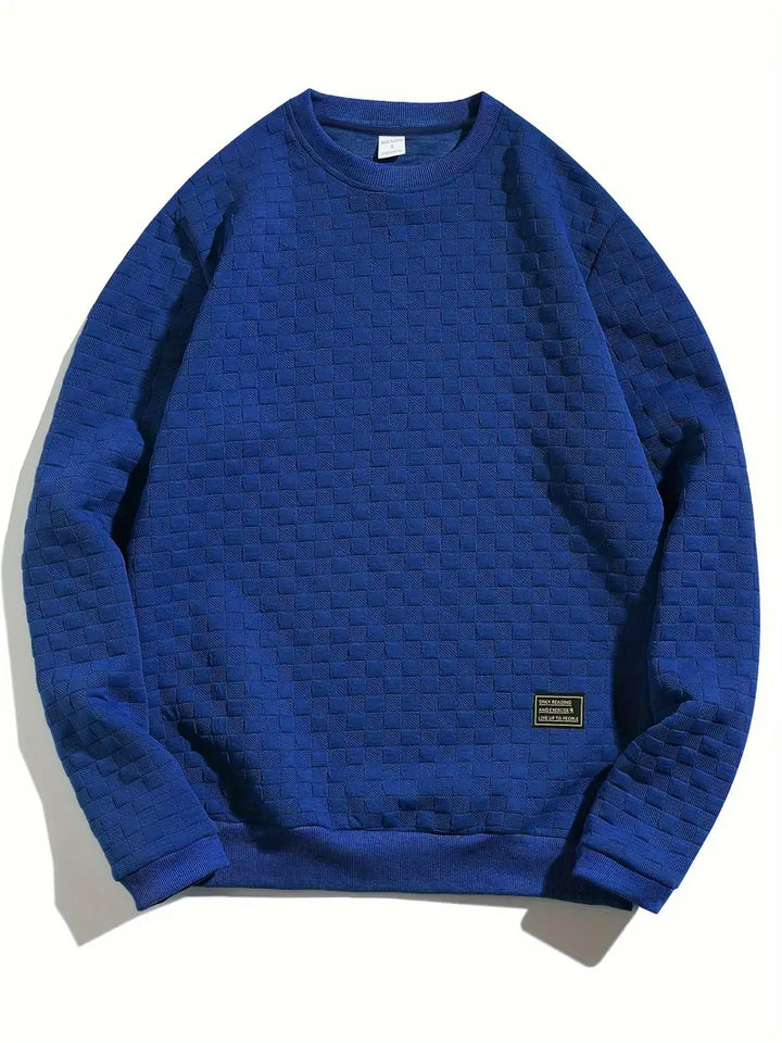 Stafford – Lässiges Sweatshirt Mit Karomuster Und Struktur