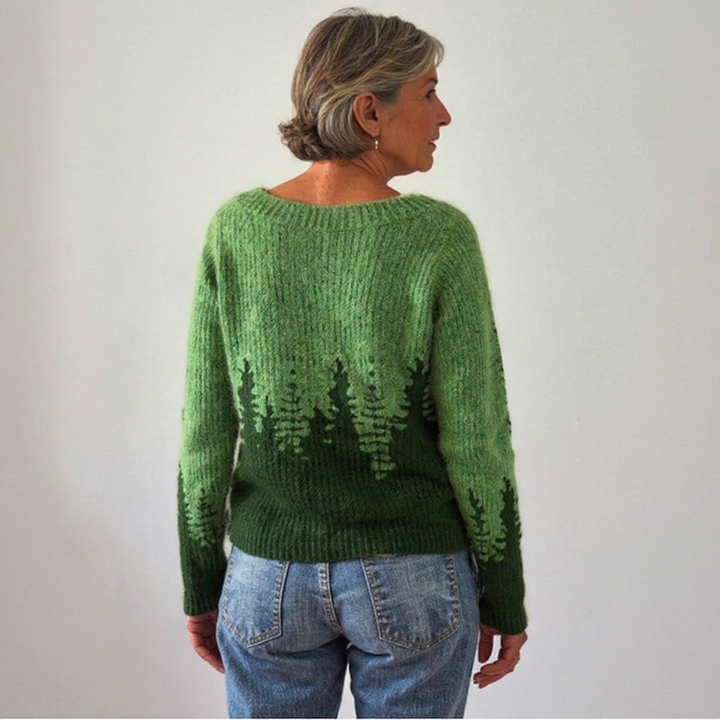 Lenzini - Klassischer Isländischer Strick Pullover Aus Wolle