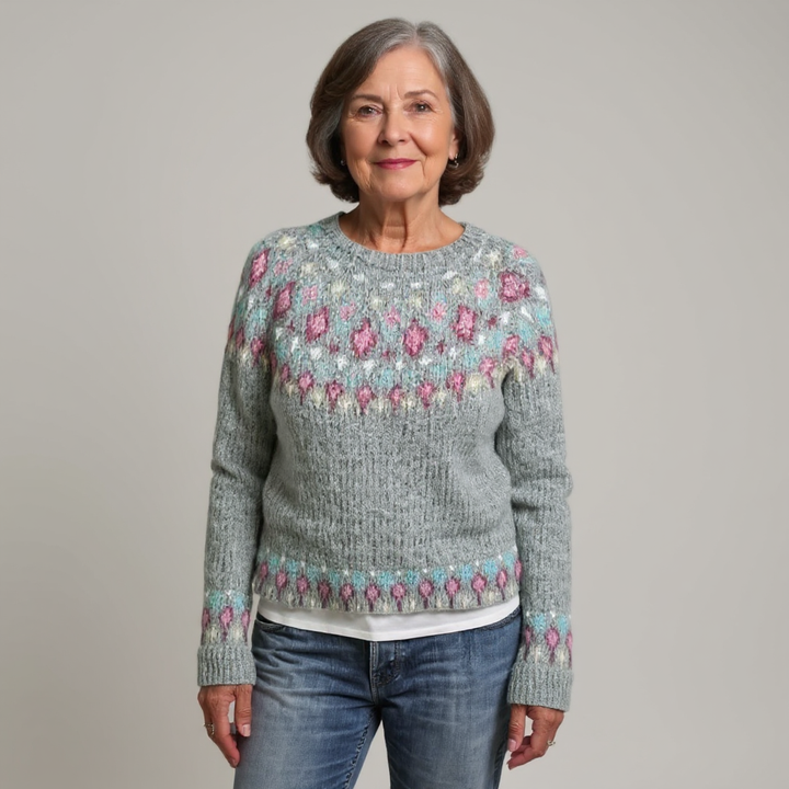 Giugliano - Klassischer Isländischer Strick Pullover Aus Wolle