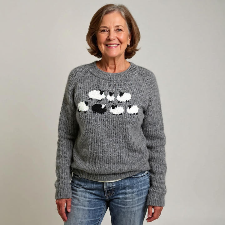 Pipitone - Klassischer Isländischer Strick Pullover Aus Wolle