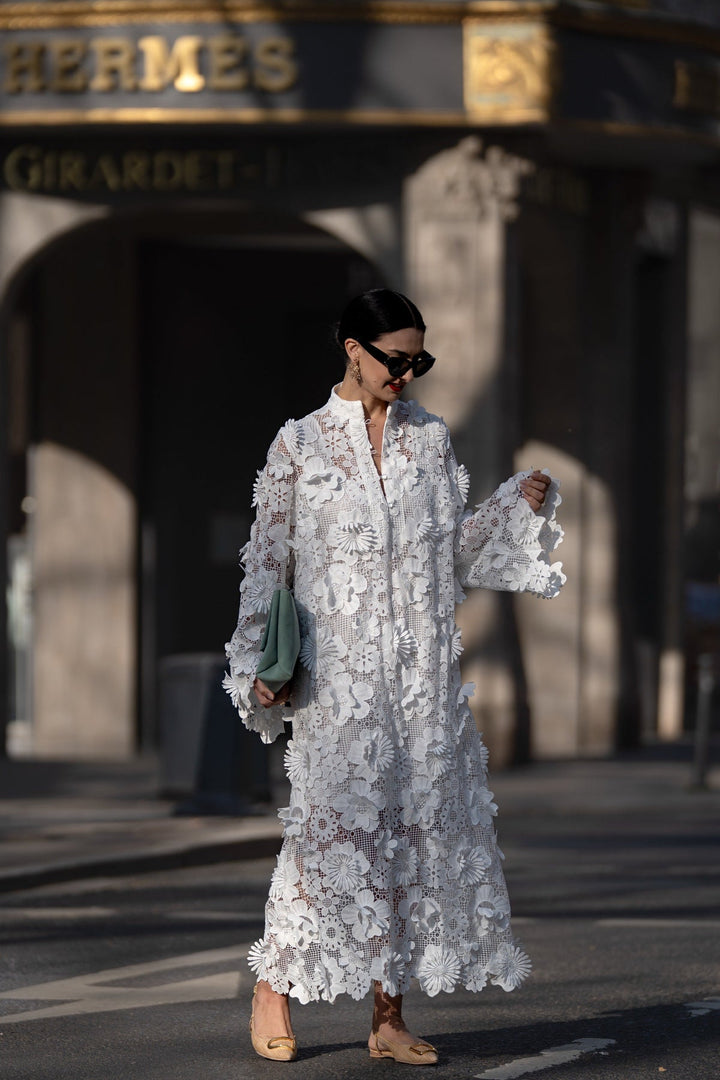 Elizabeth – Elegantes Spitzen Kleid Mit Langen Ärmeln