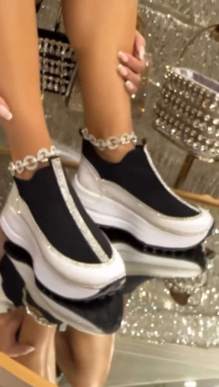 Kelsy – Turnschuhe Mit Groben Glitzersteinen