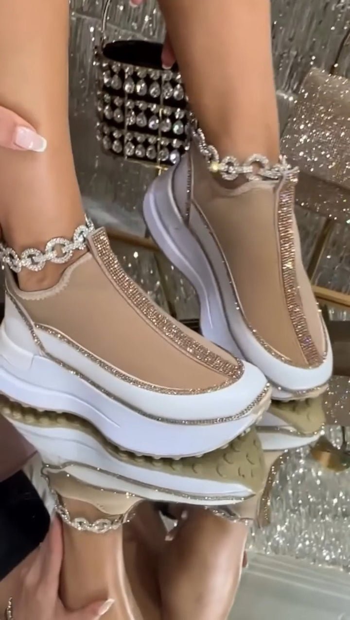 Kelsy – Turnschuhe Mit Groben Glitzersteinen