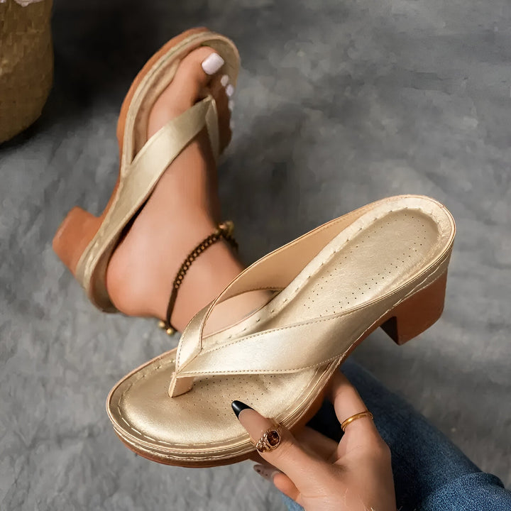 Gerta - Stilvolle Pantoffel Mit Hohem Absatz