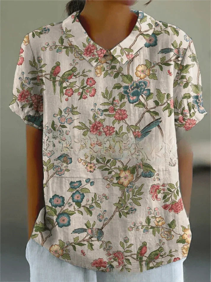 Inga - Bluse Mit Blumendruck
