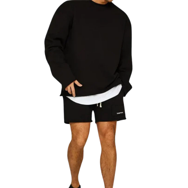 Leszek – Stilvolle Langarm Pulloverhemden Mit kurze Hose