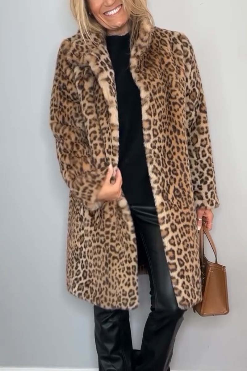 Lizzie - Mantel Mit Leoparden Muster