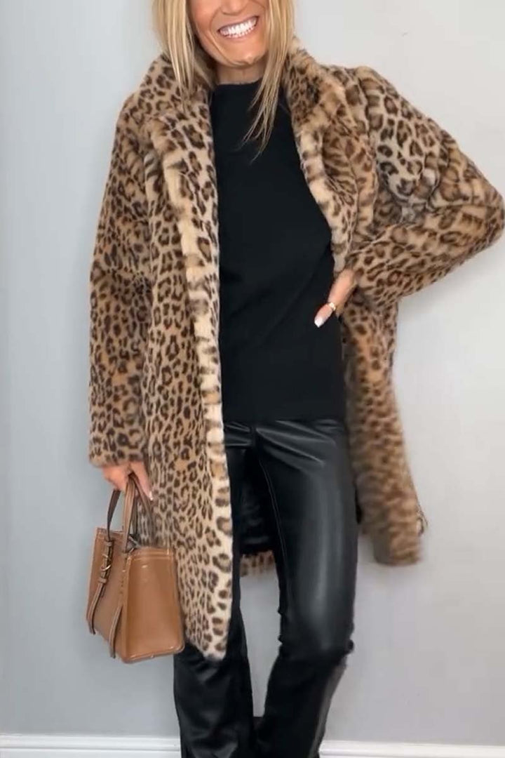 Lizzie - Mantel Mit Leoparden Muster