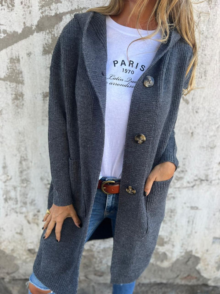 Mareena - Elegante Lange Strickjacke