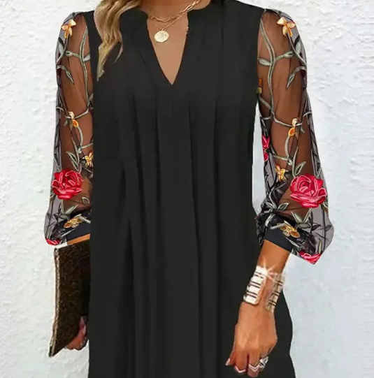 Dumelza – Mini Kleid Mit Blumen Armeln