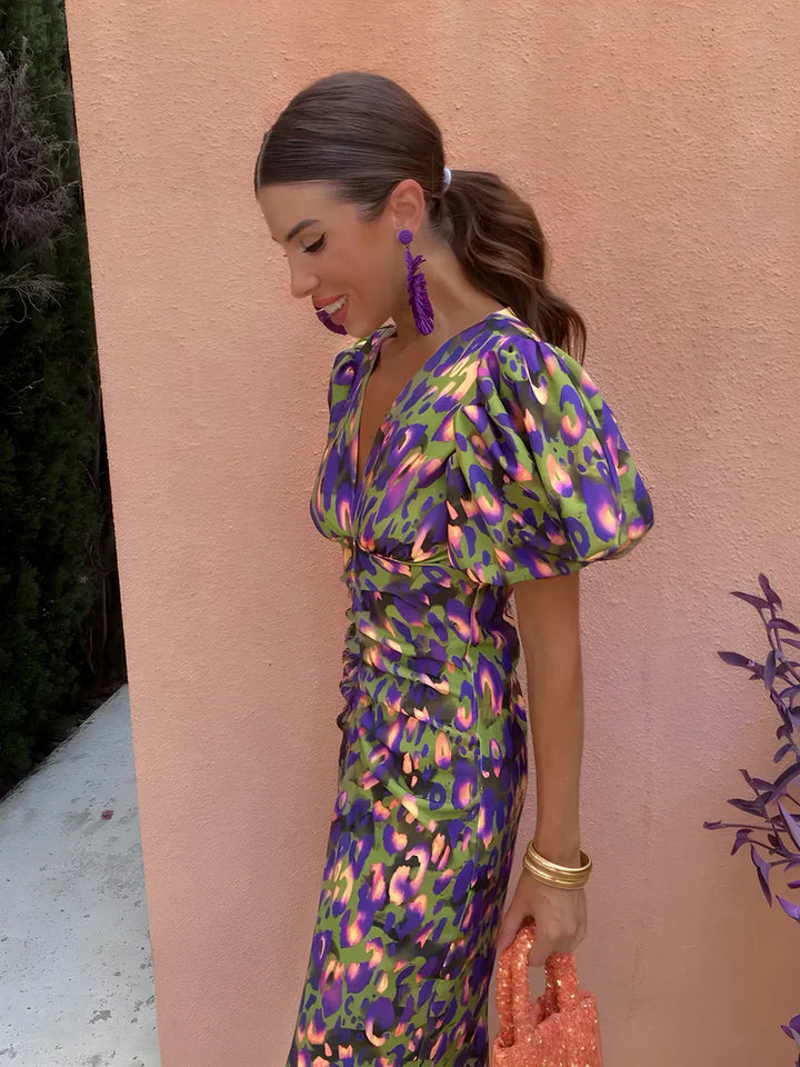 Jorien - Kleid Mit Plissierten Ärmeln