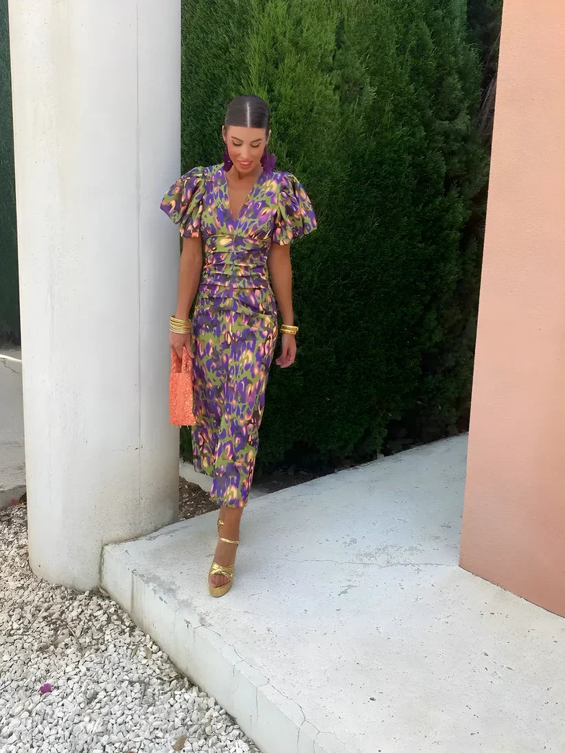 Jorien - Kleid Mit Plissierten Ärmeln