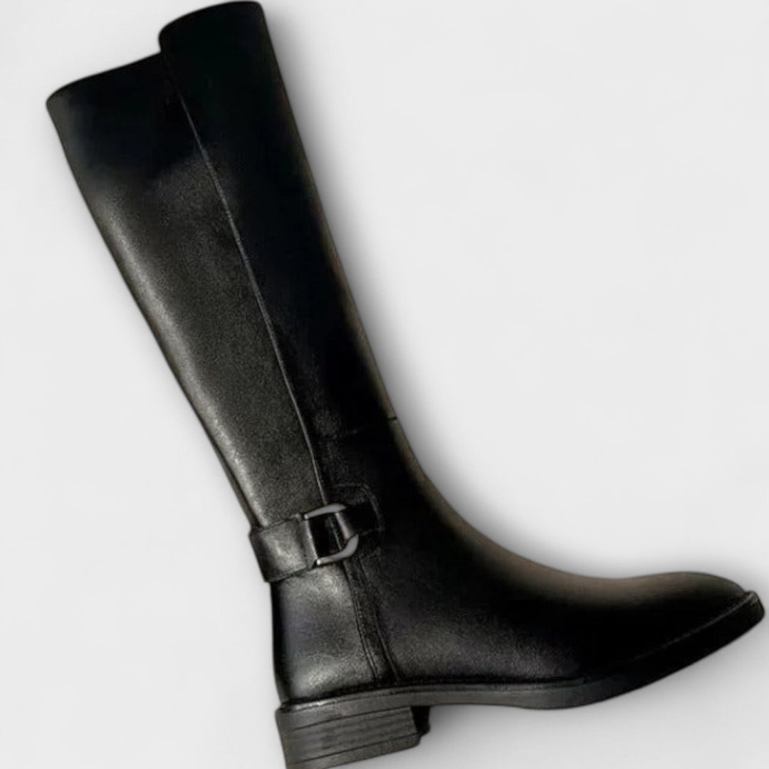 Hilmira - Leder Knie Hoch Stiefel