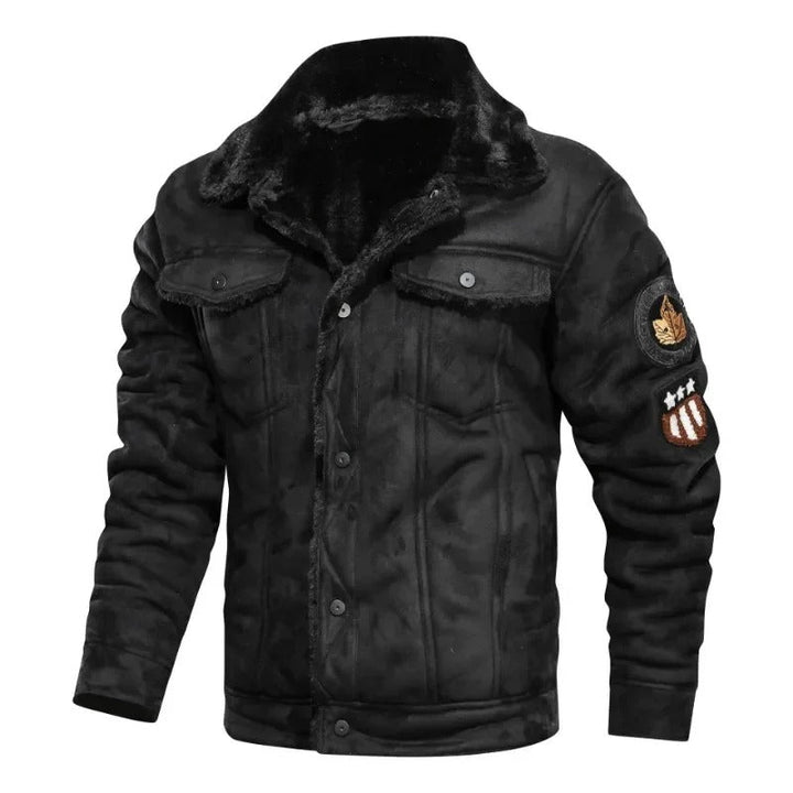 Danniel - Elegante Warme Leder Jacke Mit Fleece Futter