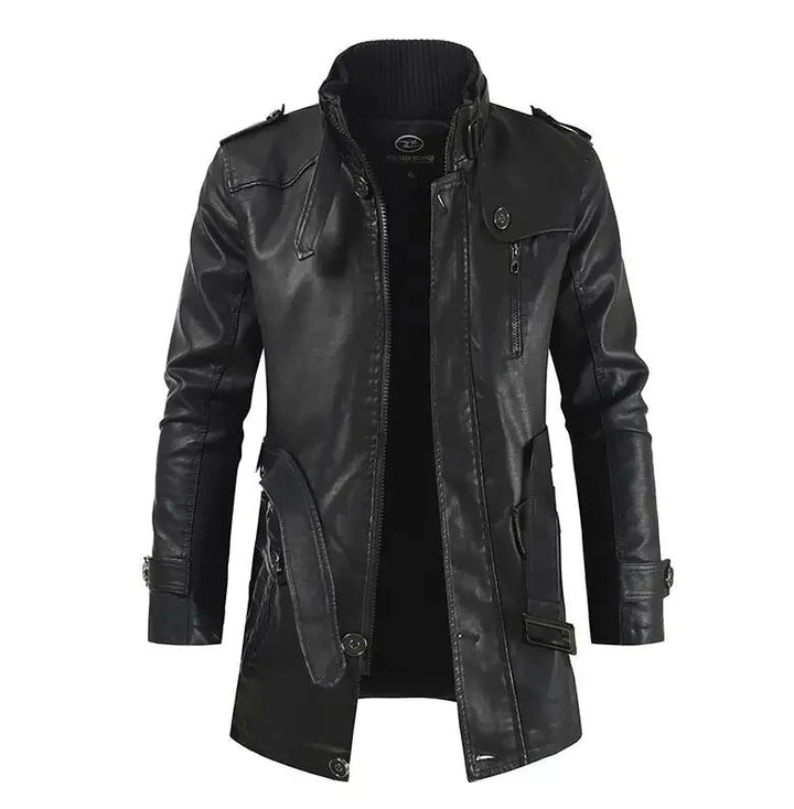 Zacharias – Elegante Lange Leder Bikerjacke