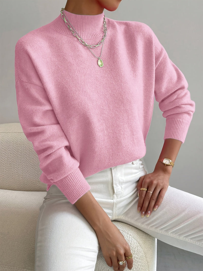 Jorun - Bequemer Pullover Mit Hohem Kragen