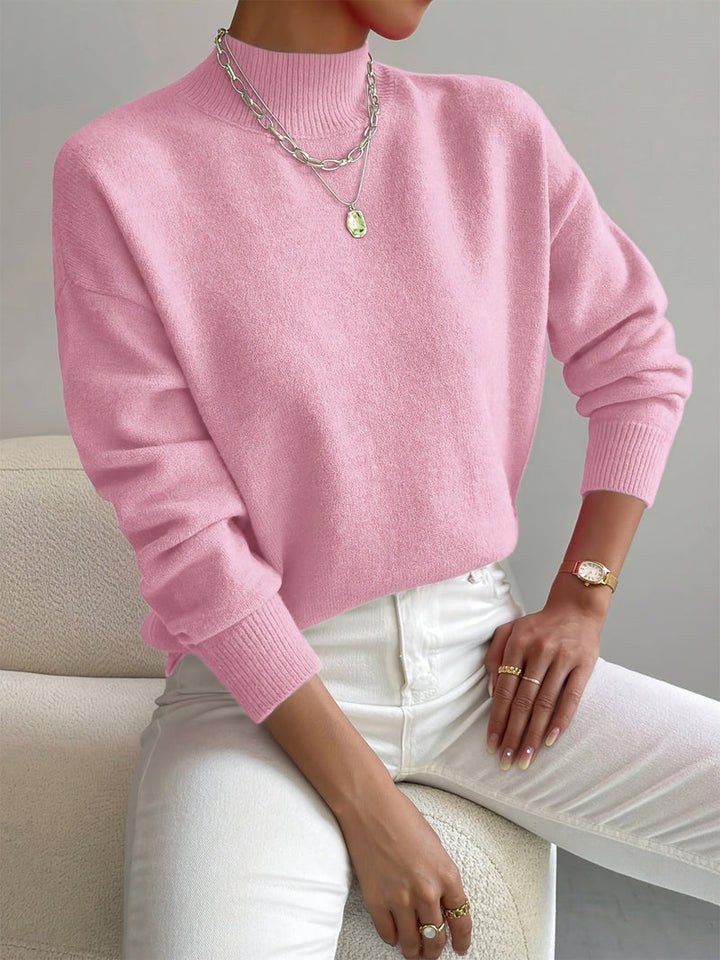 Jorun - Bequemer Pullover Mit Hohem Kragen