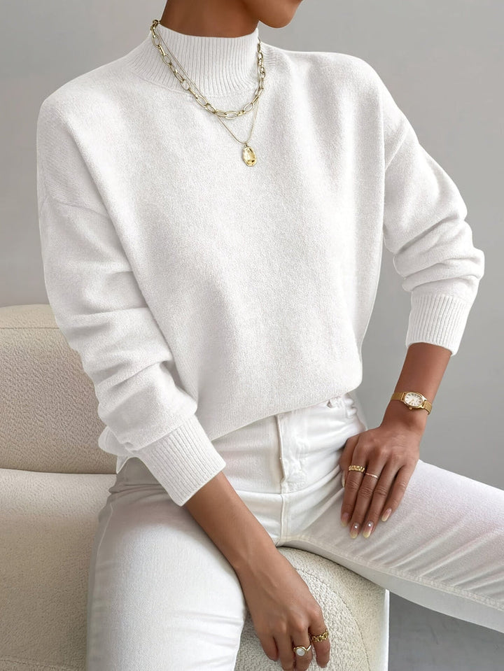 Jorun - Bequemer Pullover Mit Hohem Kragen