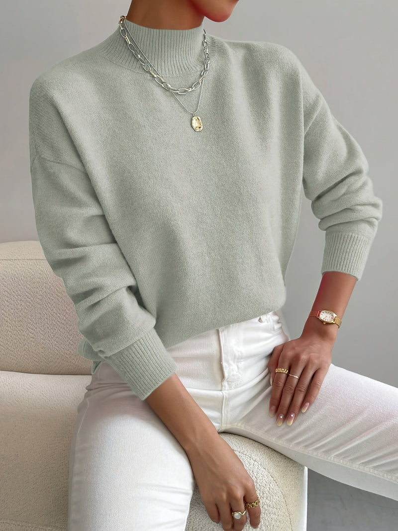 Jorun - Bequemer Pullover Mit Hohem Kragen