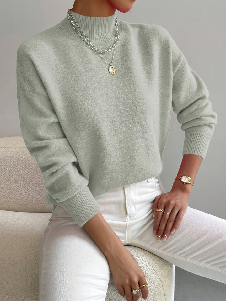 Jorun - Bequemer Pullover Mit Hohem Kragen