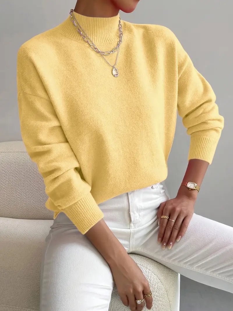 Jorun - Bequemer Pullover Mit Hohem Kragen