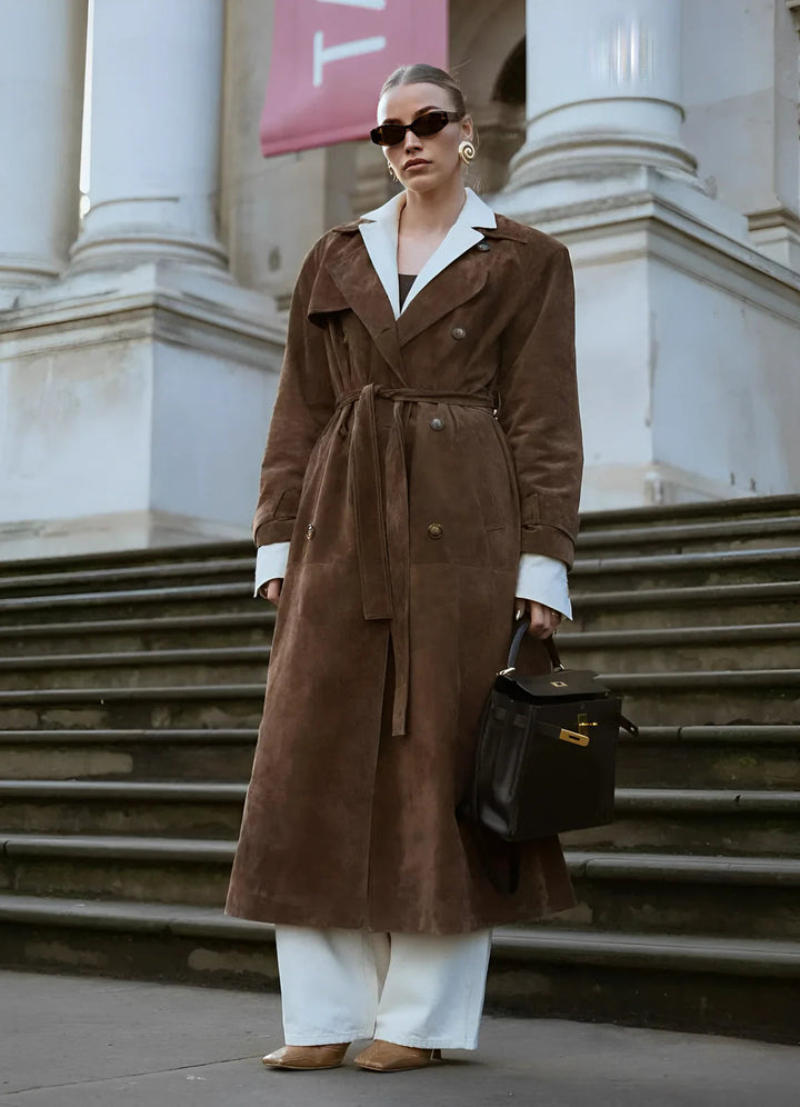 Kay - Trenchcoat Aus Wildleder