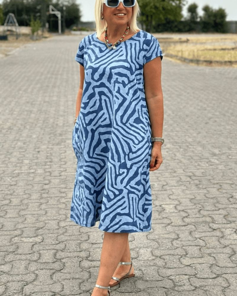 Dorothee – Weiches Baumwollkleid Mit Seitentaschen