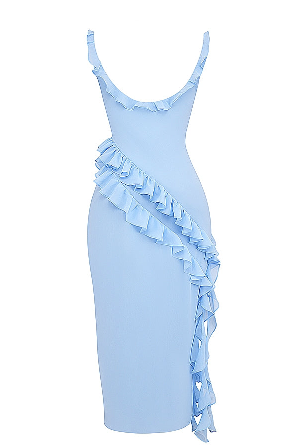 Mayumi - Langes Kleid mit Rüschen